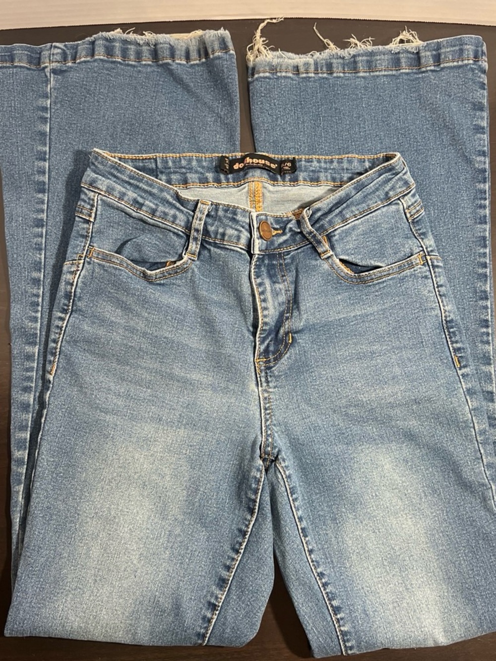 Dollhouse Light Blue Women’s Jeans - Classic High-Rise Fit Flared